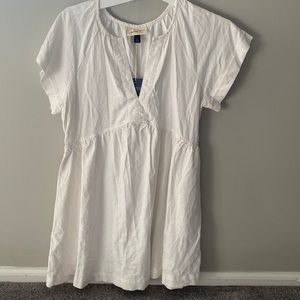 Linen white dress super cute